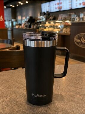 Tim Hortons Black Travel Mug